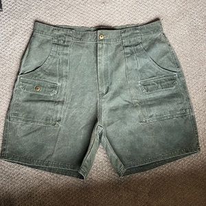 Mens Green Cargo Shorts